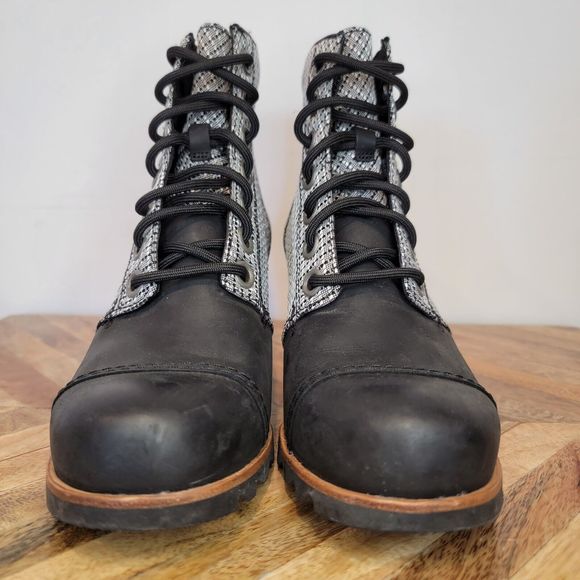 EUC Sorel PDX Lexie Wedge Bootie Women’s Size 8 (LL5289) Waterproof Black White - Picture 5 of 10